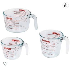 Pyrex 3 Piece Glass Measuring Set